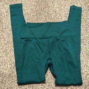 Buffbunny teal goddess leggings size small- like new